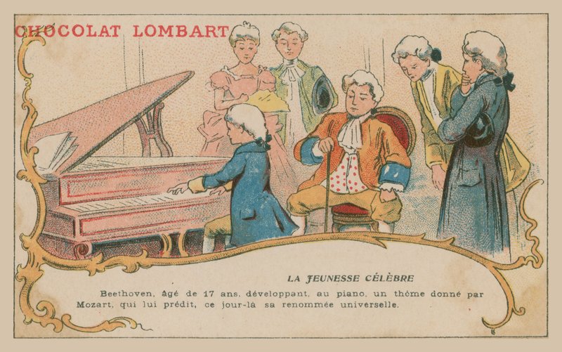 Le jeune Beethoven au piano - French School