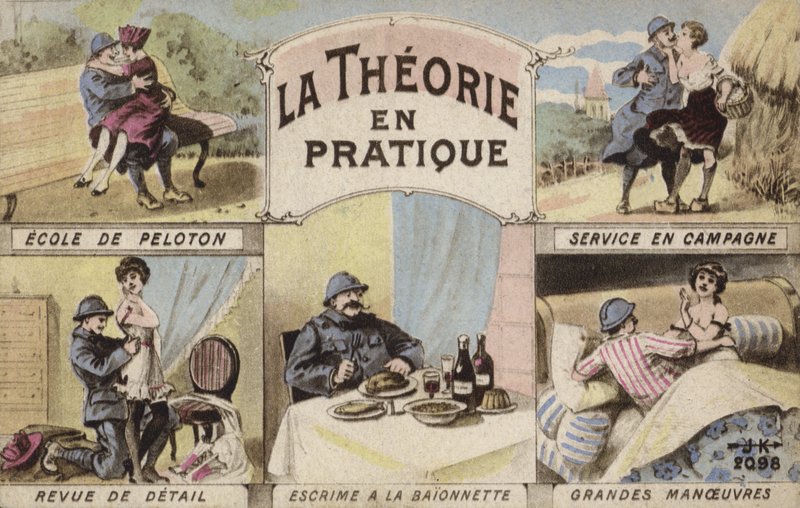 Théorie et pratique, romance et soldat - French School