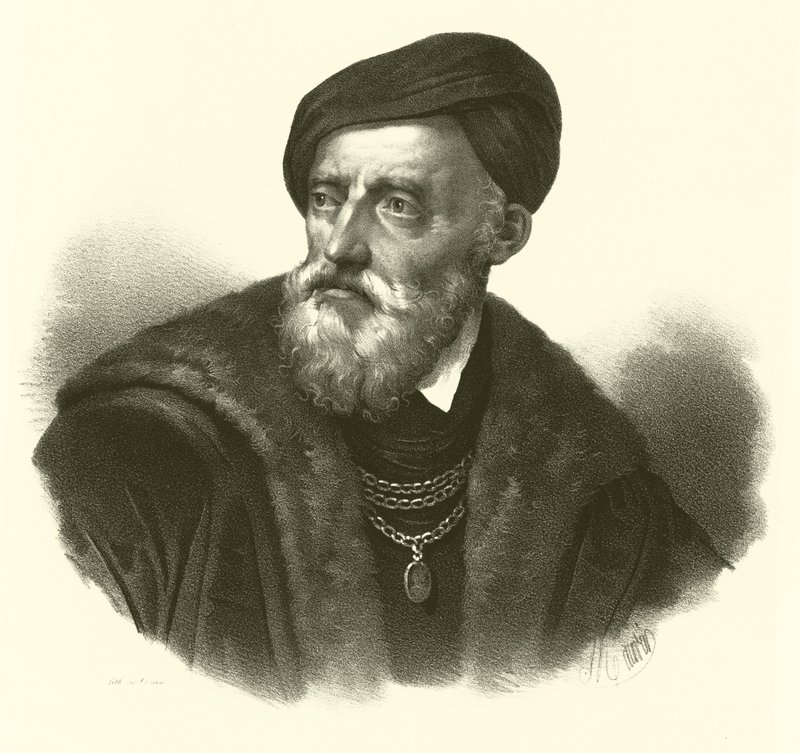 Tiziano Vecelli ou Tiziano Vecellio, connu en anglais sous le nom de Titien, portrait - French School