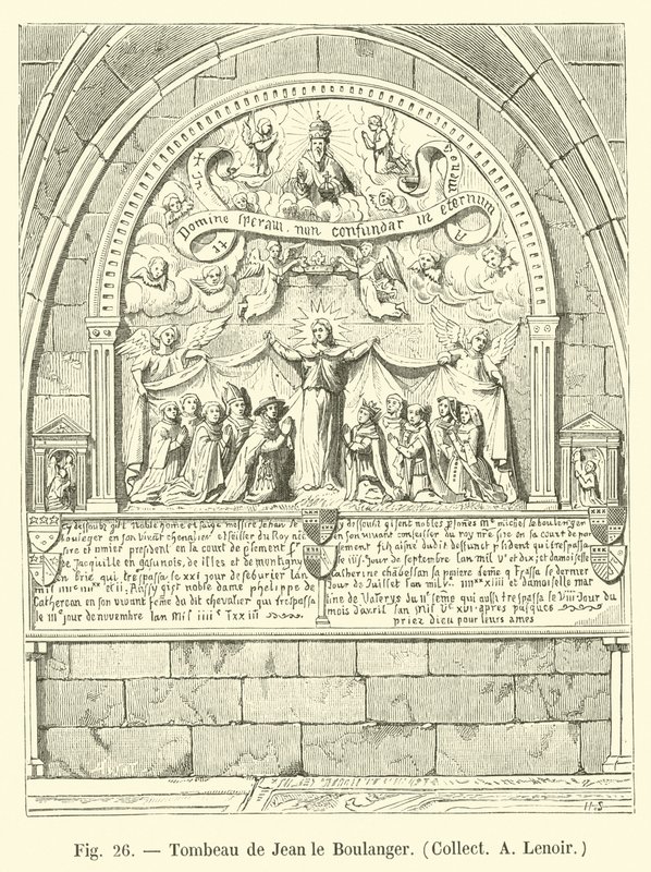 Tombeau de Jean le Boulanger, Collect A Lenoir - French School