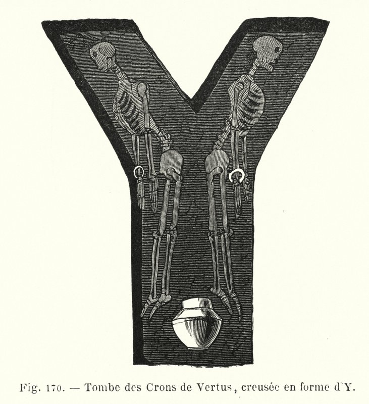 Tombes des Crons de Vertus, creusée en forme d