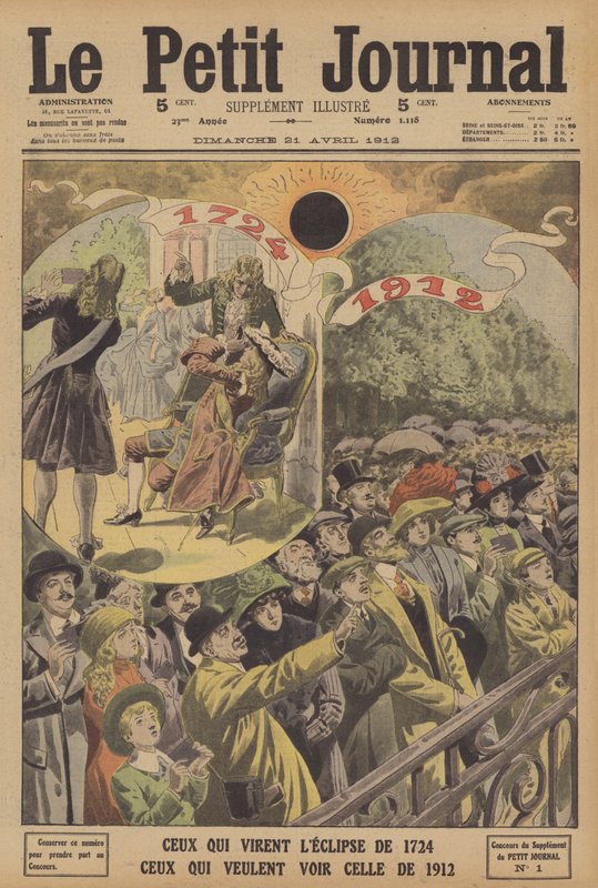 Éclipses solaires totales en 1724 et 1912 - French School