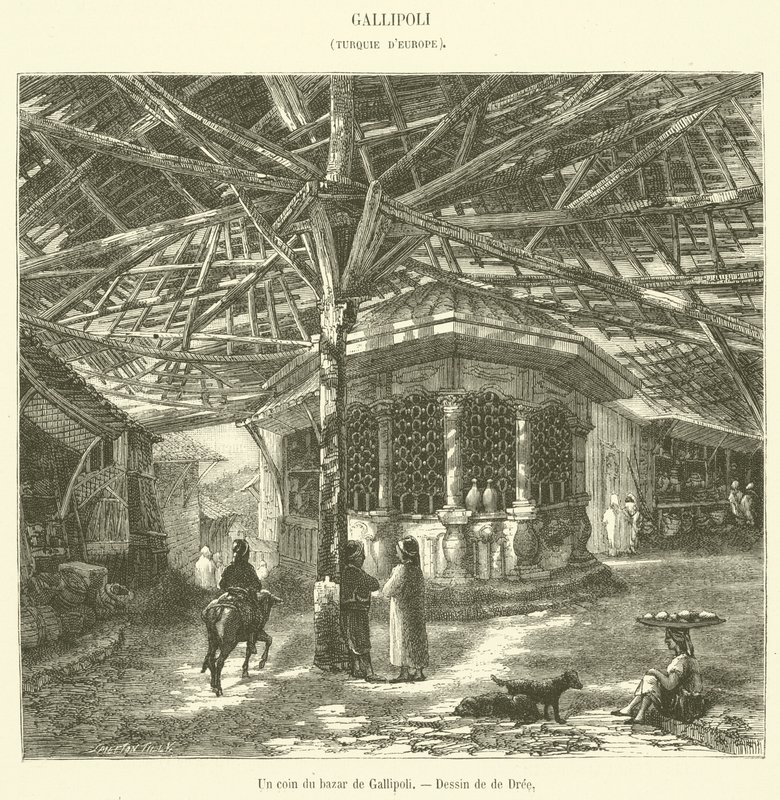 Un coin du bazar de Gallipoli - French School