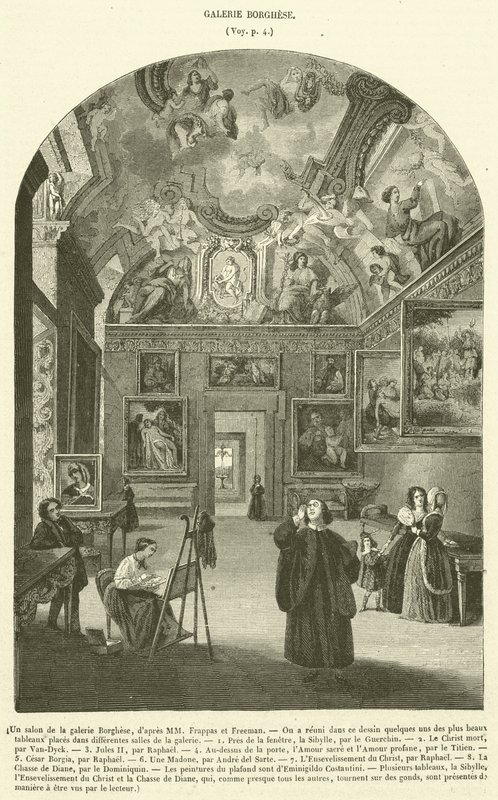 Un salon de la galerie Borghèse - French School