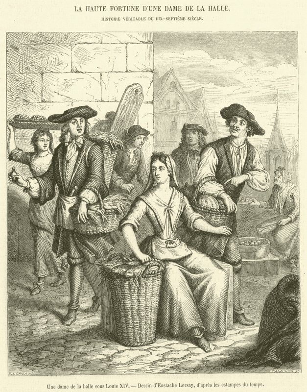 Une dame de la halle sous Louis XIV - French School