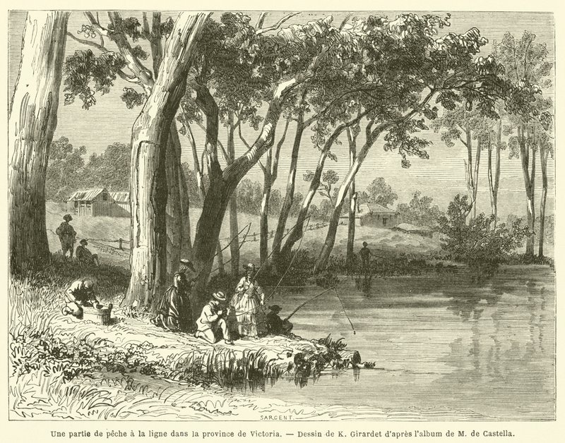 Une partie de pêche à la ligne dans la province de Victoria - French School