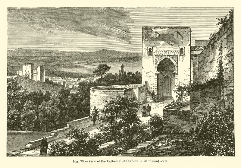 Vue de la cathédrale de Cordoue dans son état actuel - French School