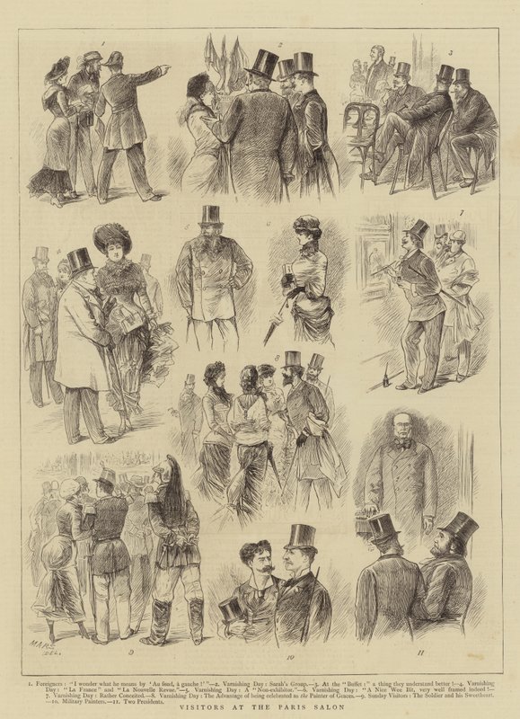 Visiteurs au Salon de Paris - French School