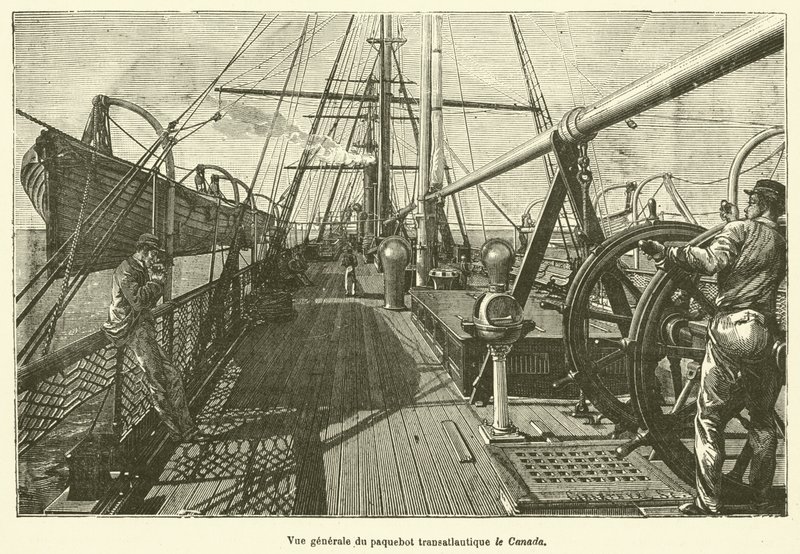 Vue générale du paquebot transatlantique le Canada - French School