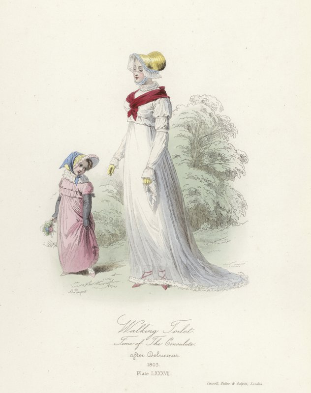 Toilette de marche, époque du Consulat français - French School