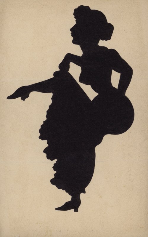 Femme dansant le can-can (litho) - French School