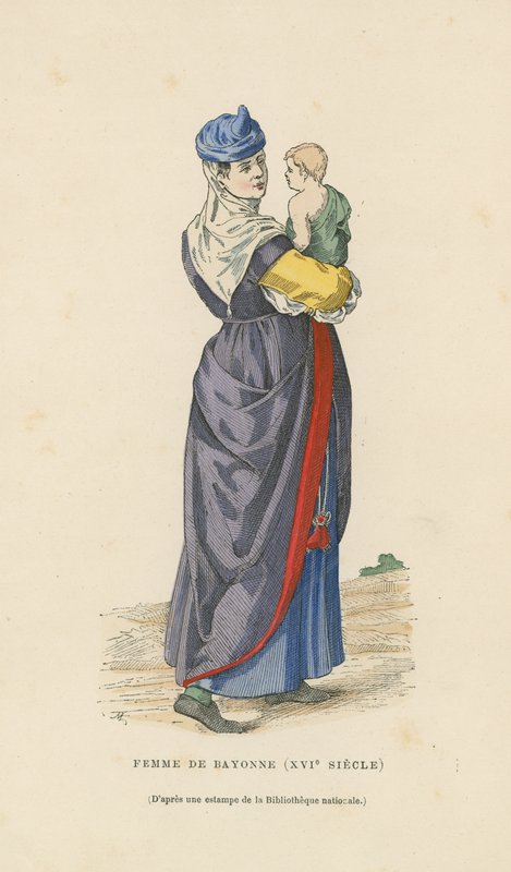 Femme de Bayonne, XVIe siècle - French School