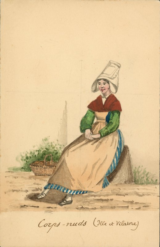 Costume féminin de Corps-Nuds, Ille-et-Vilaine - French School