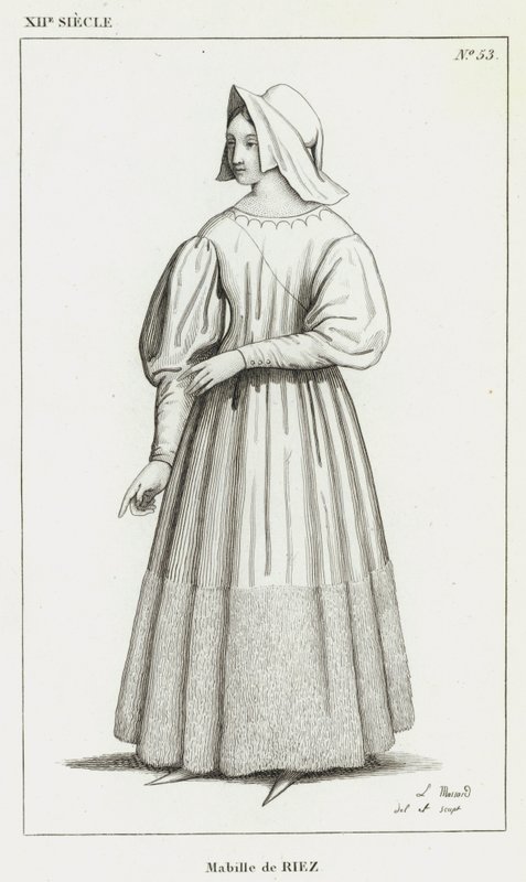 XII Siècle, Mabille de Riez (gravure) - French School