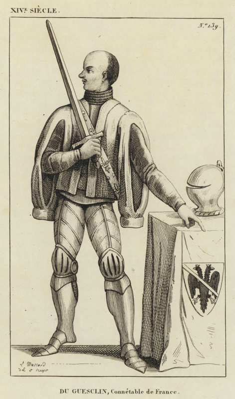 XIV Siècle, Du Guesclin, Connétable de France (gravure) - French School