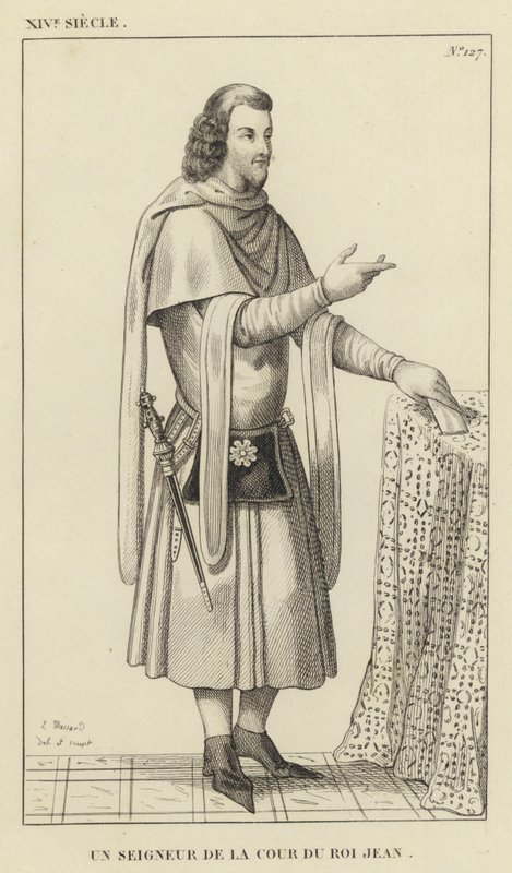 XIVe siècle, Un Seigneur de la Cour du Roi Jean - French School