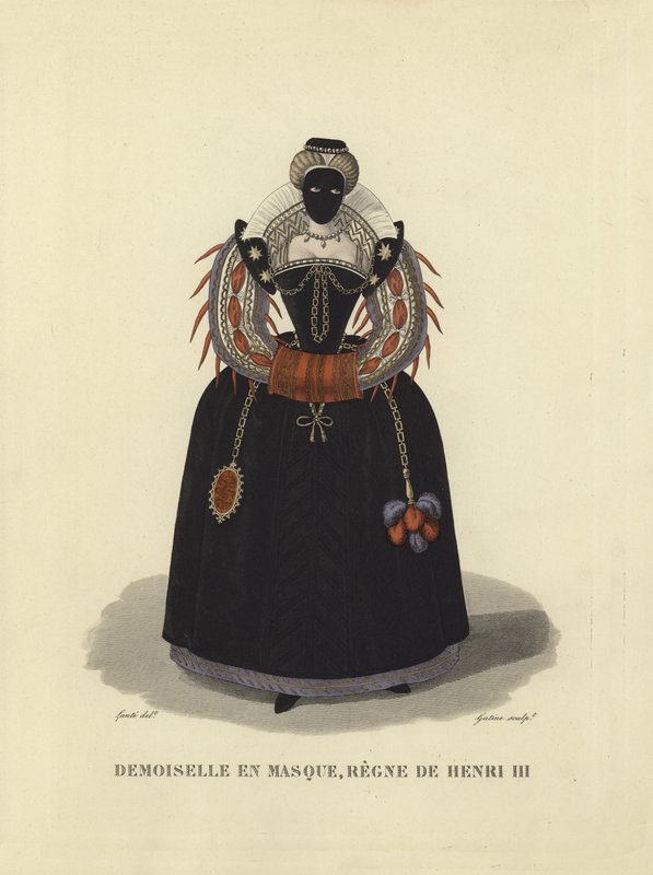 Jeune dame masquée, règne de Henri III de France - French School