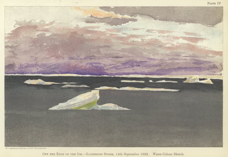 Au bord de la glace, tempête imminente - Fridtjof Nansen