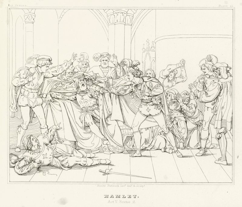 Hamlet, Acte V, Scène 2 - Friedrich August Moritz Retzsch