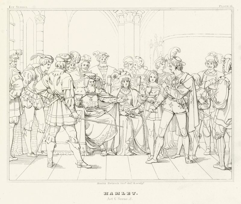 Hamlet, Acte V, Scène 2 - Friedrich August Moritz Retzsch