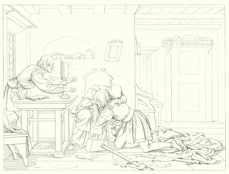 Illustration pour Lied von der Glocke de Schiller - Friedrich August Moritz Retzsch