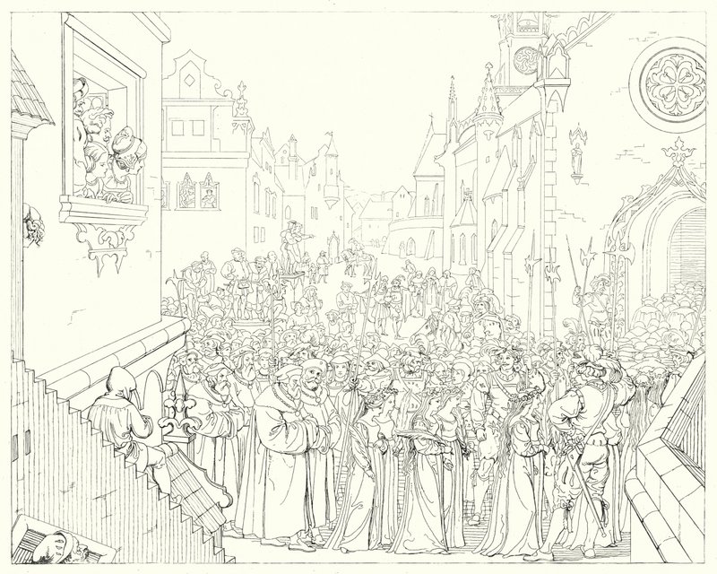 Illustration pour le Lied von der Glocke de Schiller, ou Le Chant de la Cloche (gravure) - Friedrich August Moritz Retzsch
