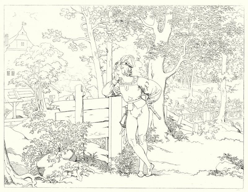 Illustration pour Lied von der Glocke de Schiller - Friedrich August Moritz Retzsch