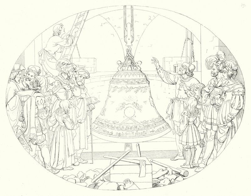 Illustration pour Lied von der Glocke de Schiller - Friedrich August Moritz Retzsch