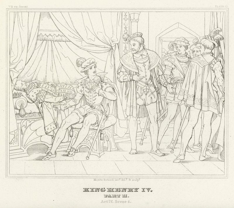 Le Roi Henri IV, Deuxième Partie, Acte IV, Scène 4 - Friedrich August Moritz Retzsch