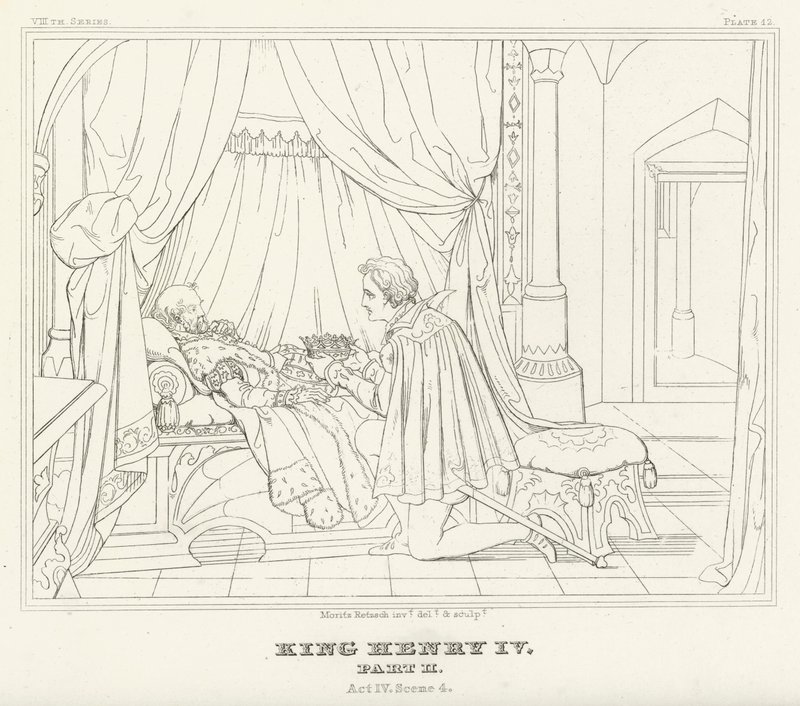 Le Roi Henri IV, Deuxième Partie, Acte IV, Scène 4 - Friedrich August Moritz Retzsch