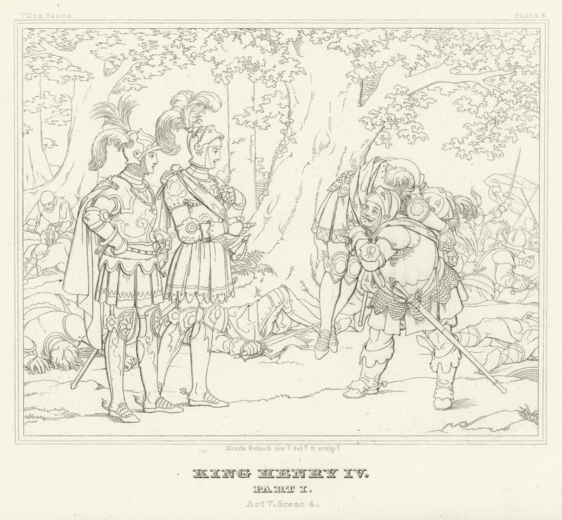 Le Roi Henri IV, Partie I, Acte V, Scène 4 - Friedrich August Moritz Retzsch
