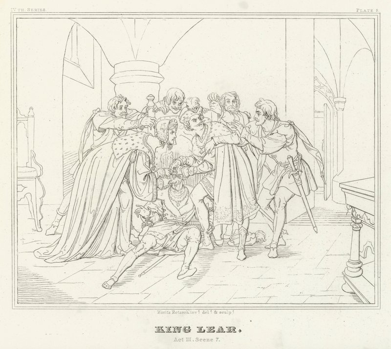 Le Roi Lear, Acte III, Scène 7 - Friedrich August Moritz Retzsch