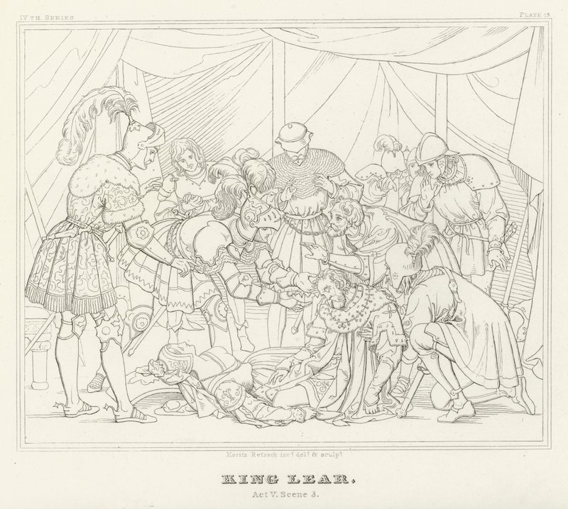 Le Roi Lear, Acte V, Scène 3 - Friedrich August Moritz Retzsch