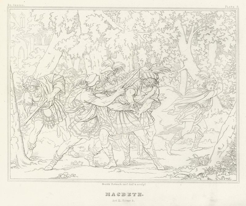 Macbeth, Acte III, Scène 3 - Friedrich August Moritz Retzsch