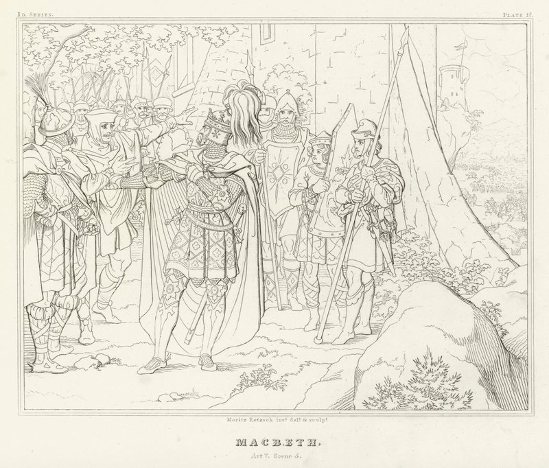 Macbeth, Acte V, Scène 5 - Friedrich August Moritz Retzsch