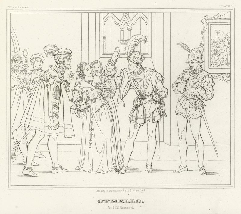 Othello, Acte IV, Scène 1 - Friedrich August Moritz Retzsch