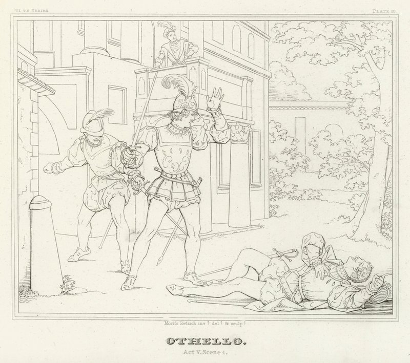 Othello, Acte V, Scène 1 (gravure) - Friedrich August Moritz Retzsch