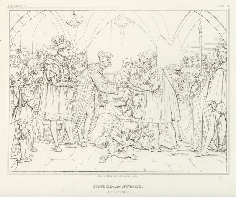 Roméo et Juliette, Acte V, Scène 3 - Friedrich August Moritz Retzsch