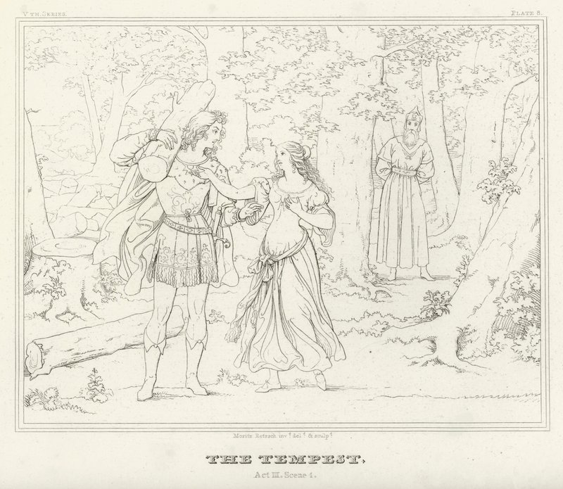 La Tempête, Acte III, Scène 1 - Friedrich August Moritz Retzsch