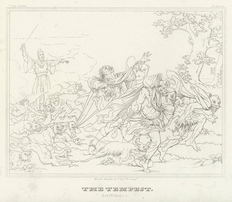 La Tempête, Acte IV, Scène 1 (gravure) - Friedrich August Moritz Retzsch
