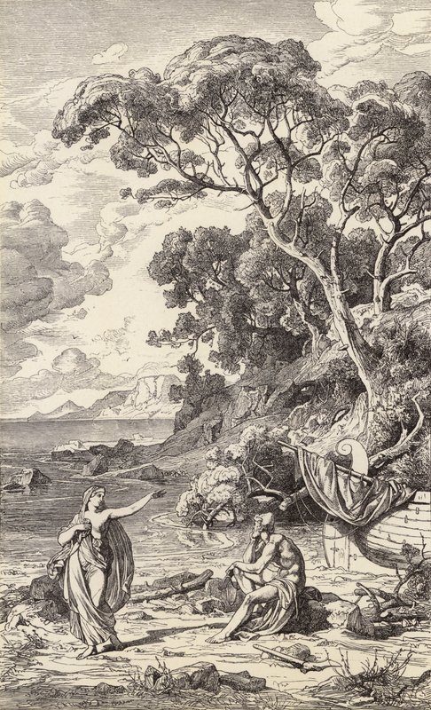 Ulysse et Calypso (gravure) - Friedrich the Elder Preller