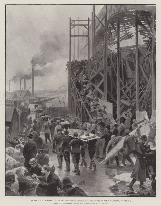 La terrible catastrophe au match de football international à Ibrox Park, Glasgow, le 5 avril - G.S. Amato