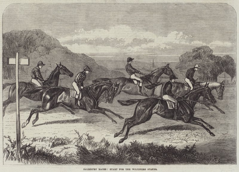 Courses de Salisbury, départ pour les Wiltshire Stakes - George Bouverie Goddard
