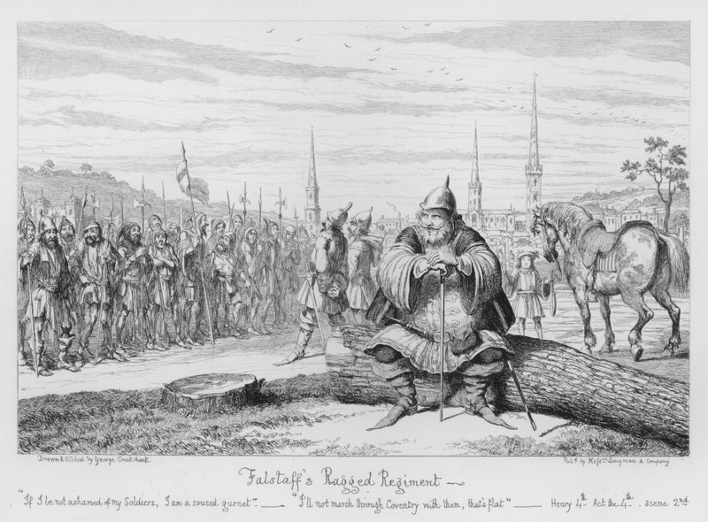 Le Régiment en haillons de Falstaff - George Cruikshank