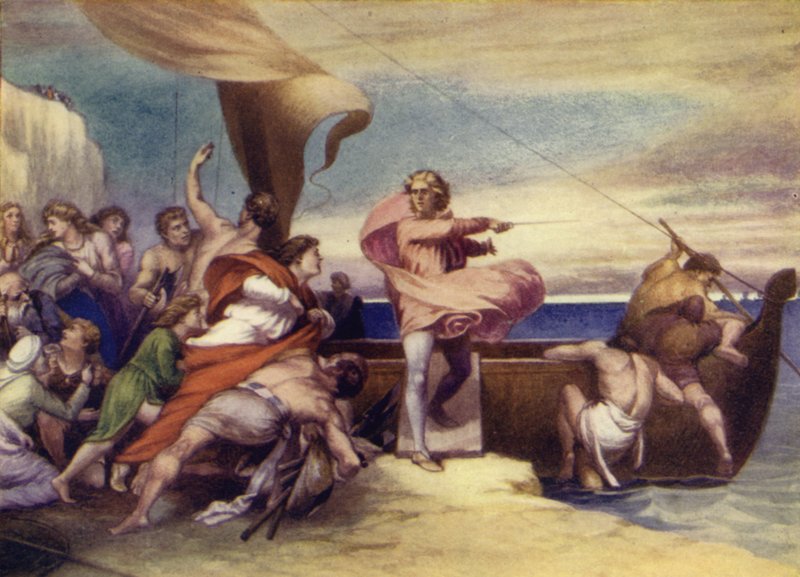 Alfred incitant les Saxons à résister aux Danois - George Frederick Watts