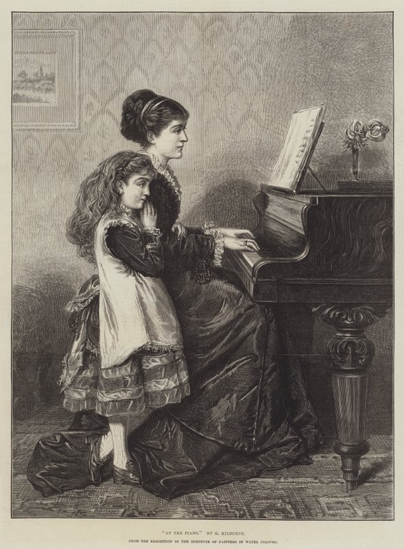 Au piano - George Goodwin Kilburne
