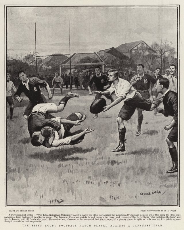 Le premier match de rugby joué contre une équipe japonaise - George Soper