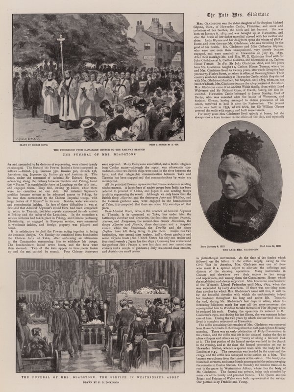 Les funérailles de Mme Gladstone - George Soper