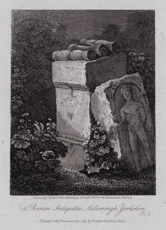 Antiquités romaines, Aldborough, Yorkshire (gravure) - George (after) Arnald