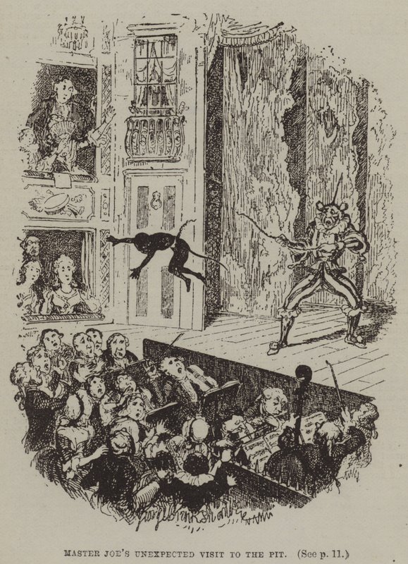 La visite inattendue du maître Joe à la fosse (gravure) - George (after) Cruikshank